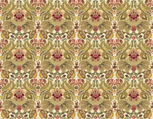 Secure Victorian Flower Damask Wallpaper