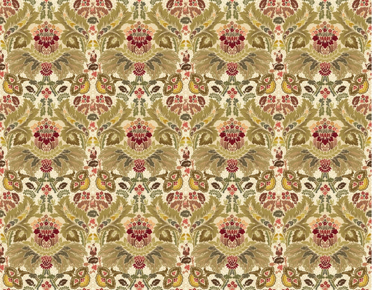 Secure Victorian Flower Damask Wallpaper