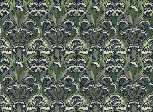 Victorian Valley Green Wallpaper