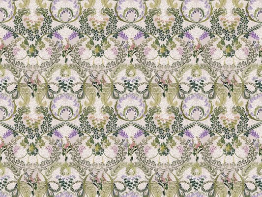 Woodland Fauna Creme Botanical Wallpaper