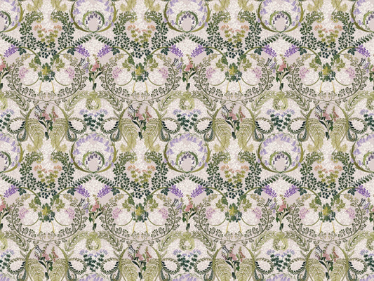 Woodland Fauna Creme Botanical Wallpaper