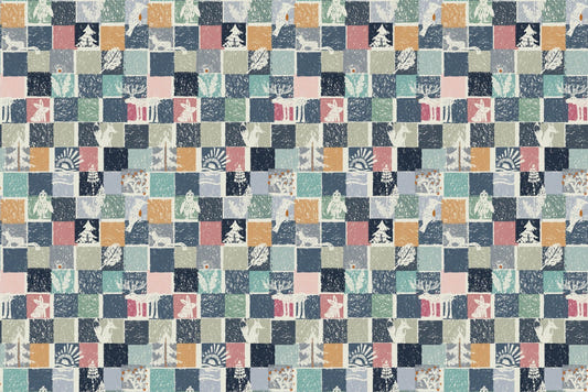 Forest Fauna Mosaic Wallpaper