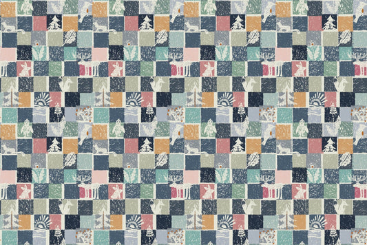 Forest Fauna Mosaic Wallpaper