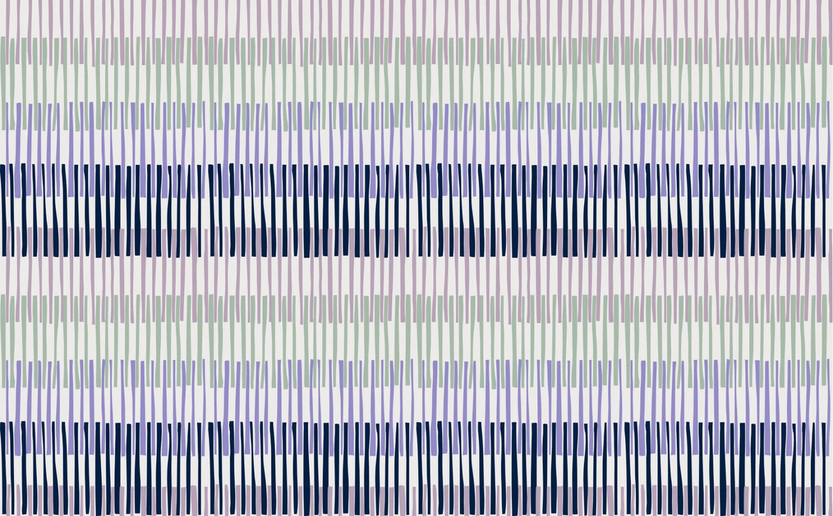 Chic Lilac Serenade Stripes Wallpaper