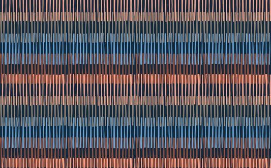 Midnight Melody Striped Symphony Wallpaper