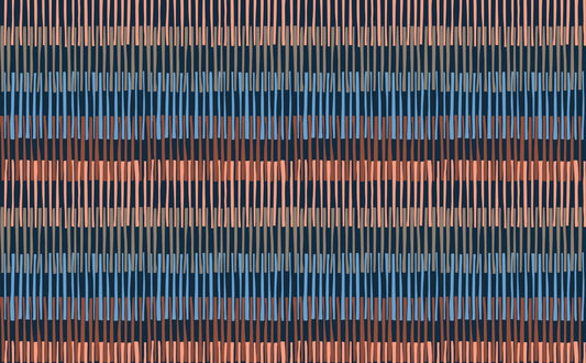 Midnight Melody Striped Symphony Wallpaper