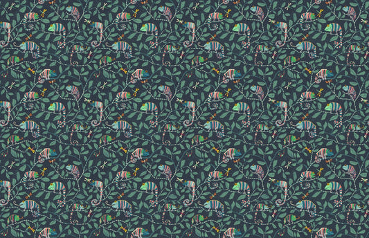 Chameleon Camouflage Chic Wallpaper