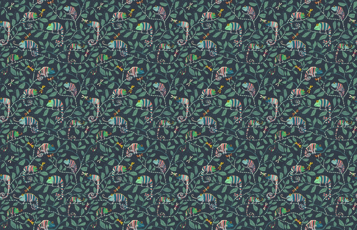 Chameleon Camouflage Chic Wallpaper