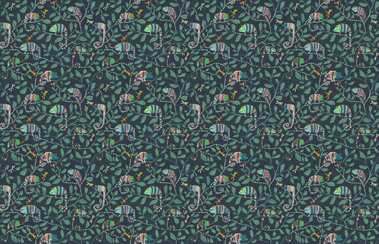 Chameleon Camouflage Chic Wallpaper