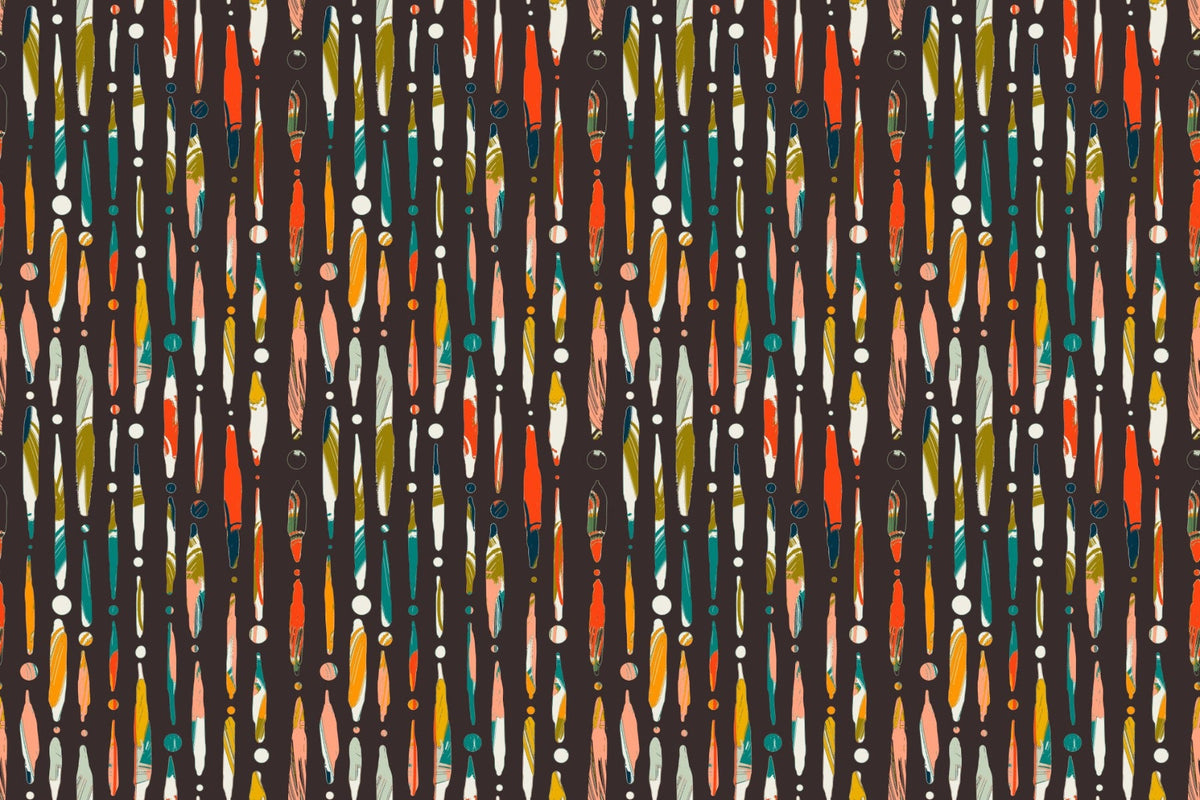 Vibrant Boho Chic Wallpaper in your room — zoomed