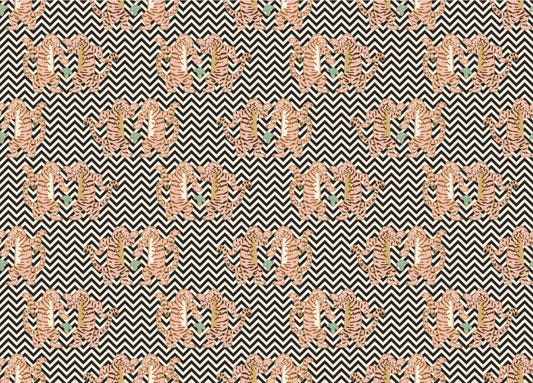 Zigzag Tiger Stripe Wallpaper