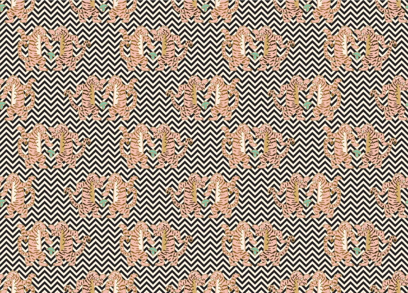 Zigzag Tiger Stripe Wallpaper