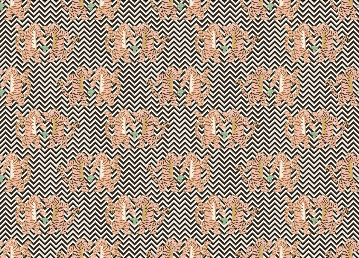 Zigzag Tiger Stripe Wallpaper