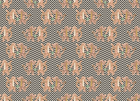 Zigzag Tiger Stripe Wallpaper