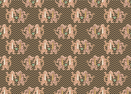 Dark Sand Dancing Tiger Zigzag Wallpaper