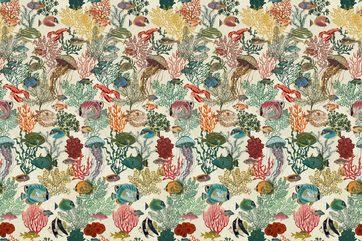 Aquatic Ballet Wallpaper Mural in your room — zoomed