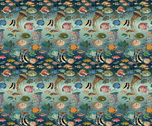 Enchanting Marine Mosaic Wallpaper