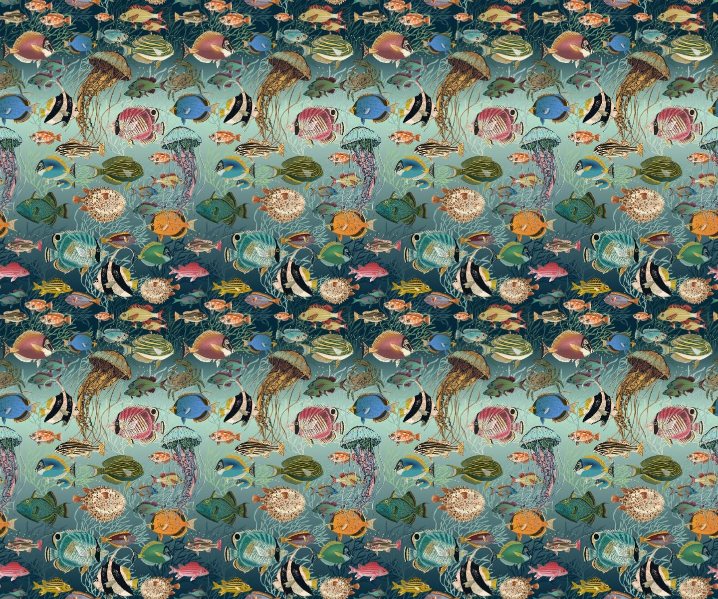 Enchanting Marine Mosaic Wallpaper