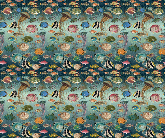 Enchanting Marine Mosaic Wallpaper