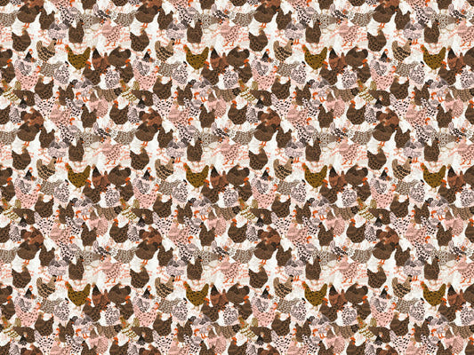 Clucking Chic Poultry Wallpaper