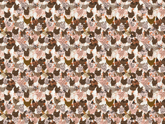 Clucking Chic Poultry Wallpaper