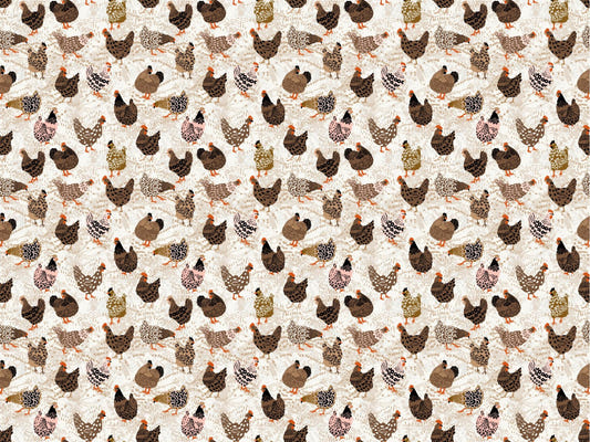 Flock of Fancy Fowl Wallpaper