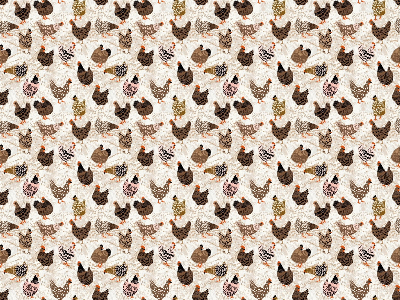 Flock of Fancy Fowl Wallpaper