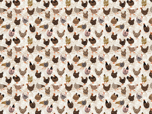 Flock of Fancy Fowl Wallpaper