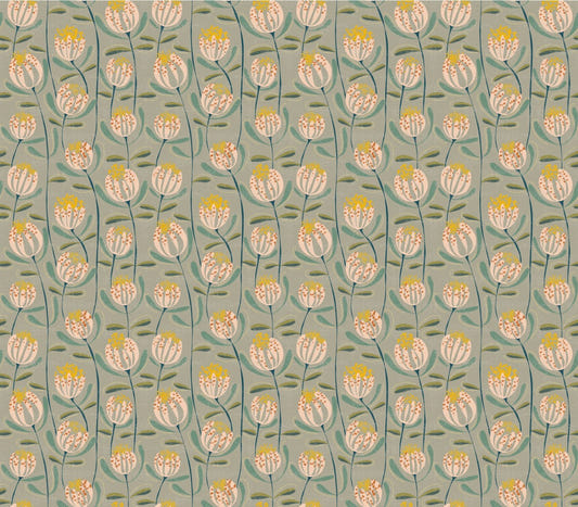 Blooming Elegance Earthy Skandi Wallpaper