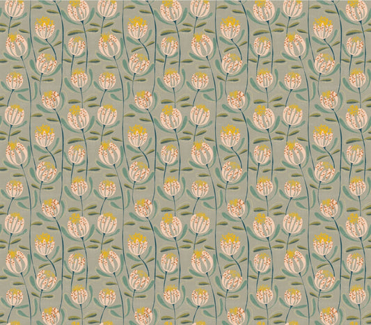Blooming Elegance Earthy Skandi Wallpaper