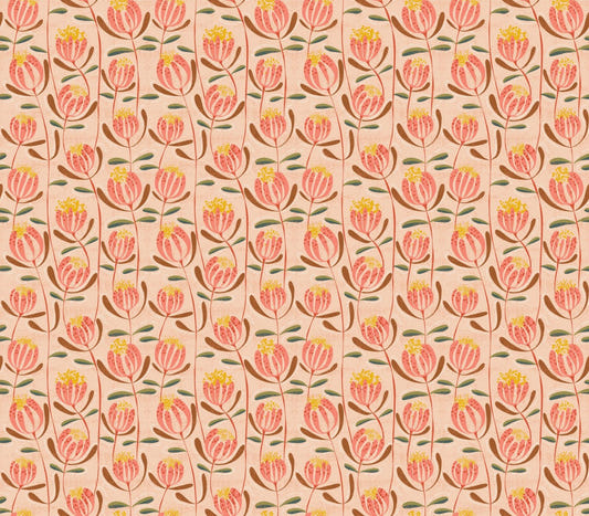 Peachy Skandi Floral Wallpaper