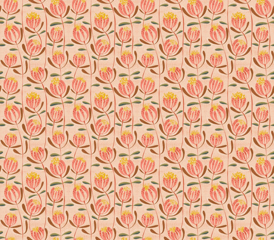 Peachy Skandi Floral Wallpaper