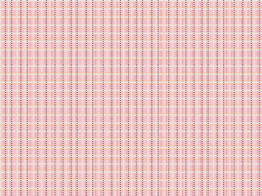 French Dotted Checks Pink Wallpaper