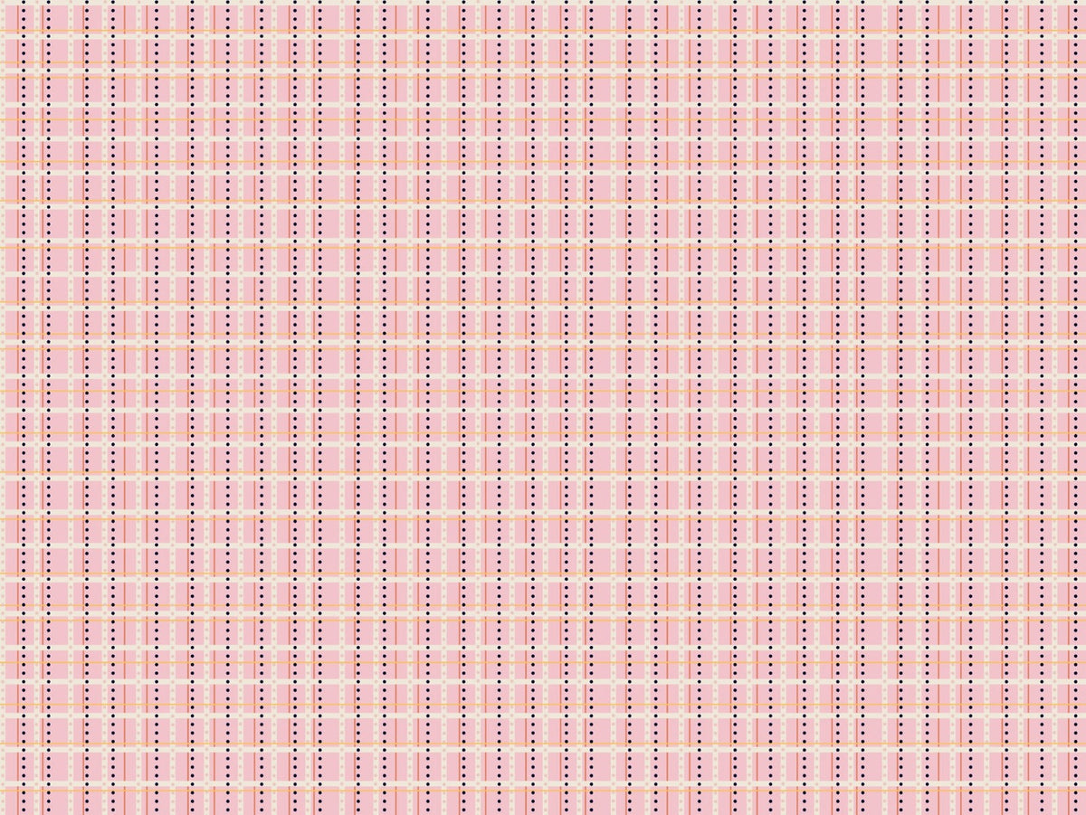 French Dotted Checks Pink Wallpaper