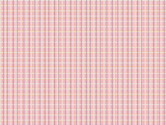 French Dotted Checks Pink Wallpaper