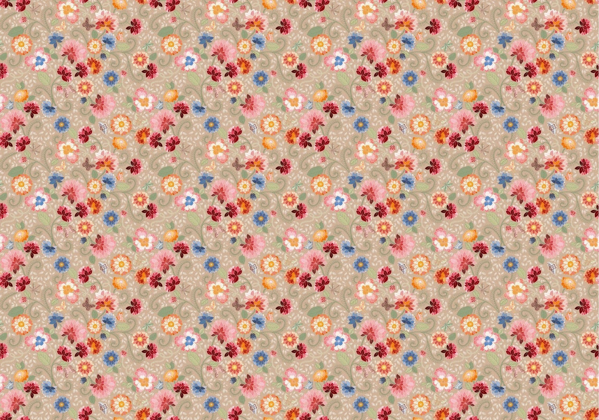 Provence Petals Wallpaper in your room — zoomed