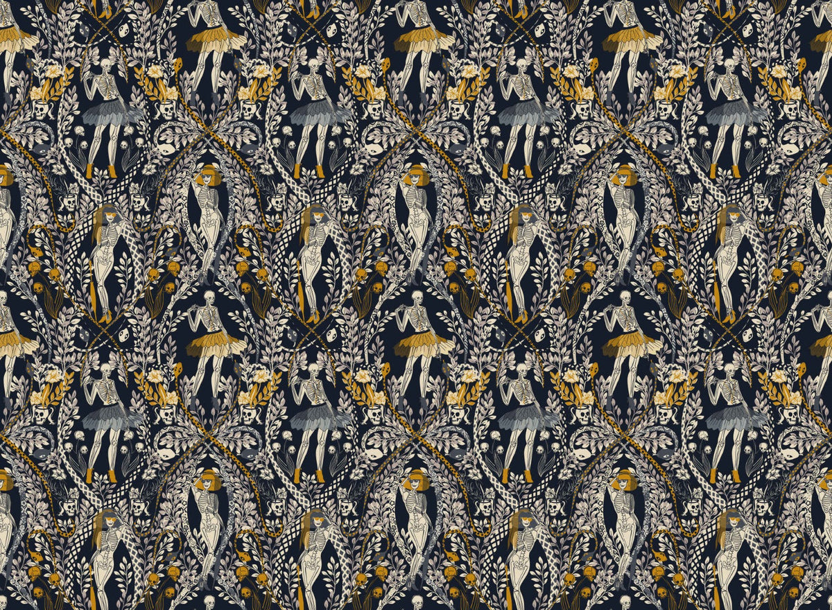 Midnight Masquerade Halloween Wallpaper