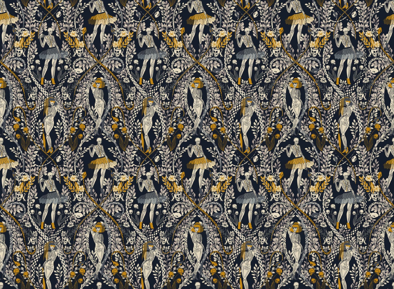 Midnight Masquerade Halloween Wallpaper