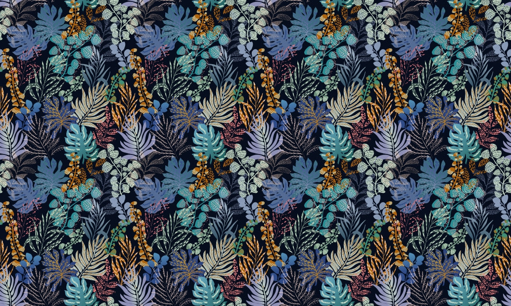 Jungle Night Symphony Wallpaper in your room — zoomed