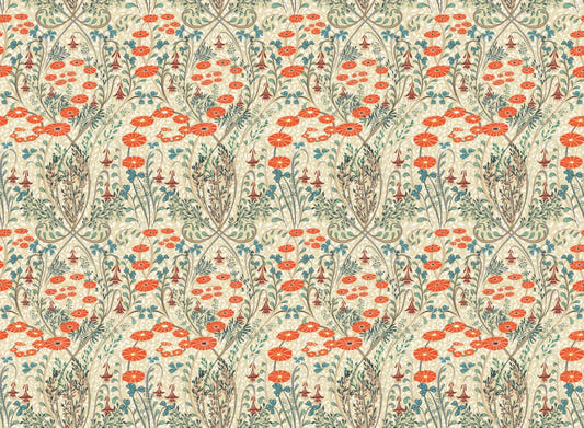 Floral Vintage Symphony Wallpaper