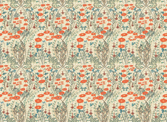 Floral Vintage Symphony Wallpaper