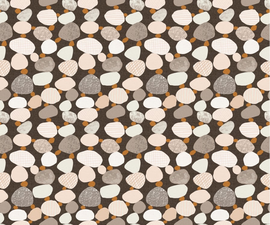 Chic Pebbled Elegance Wallpaper in your room — zoomed