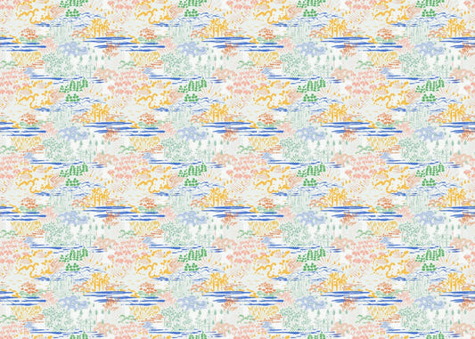 Patterned Landscape Wallpaper