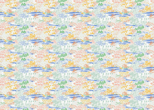 Patterned Landscape Wallpaper