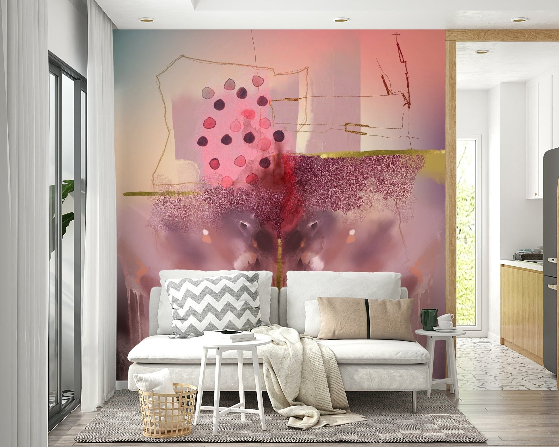 Life-inspired abstract wallpaper for walls

