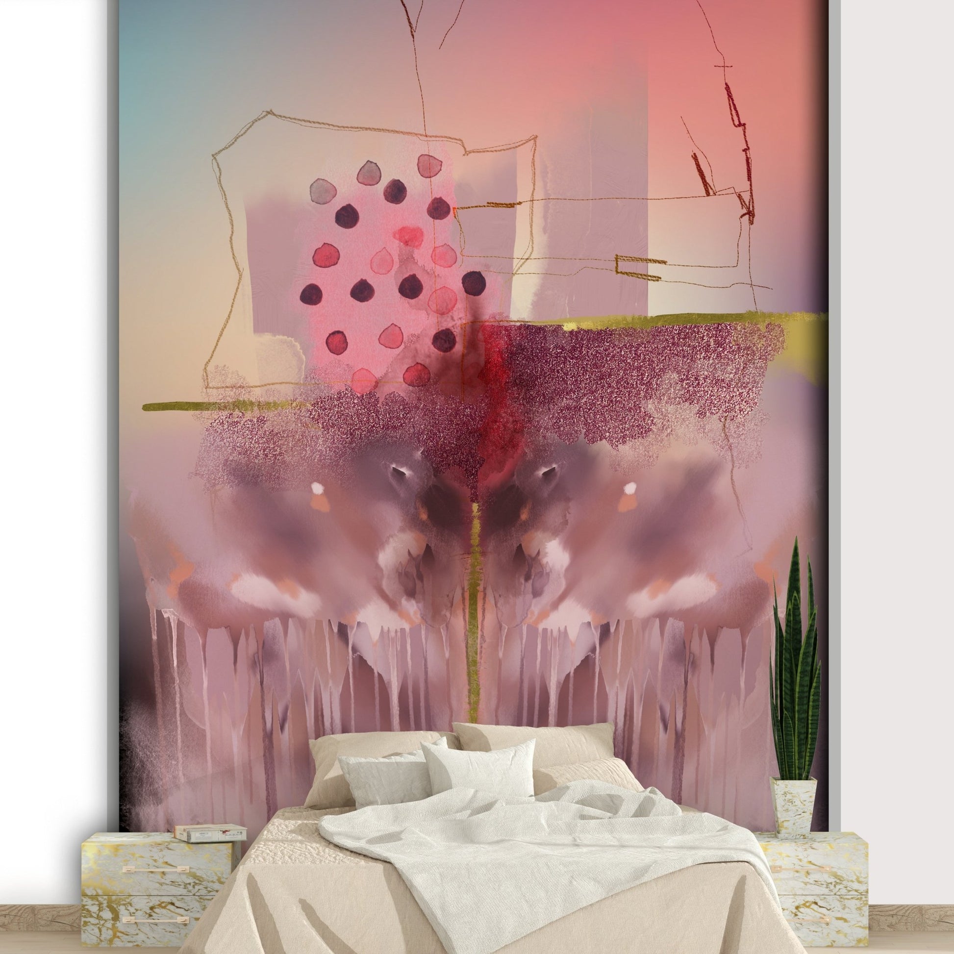 Detailed modern mural based on life analysis

