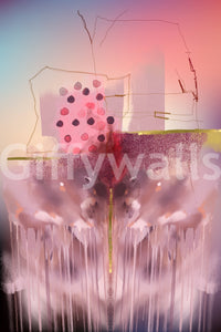 Bold artistic expression in abstract wall design

