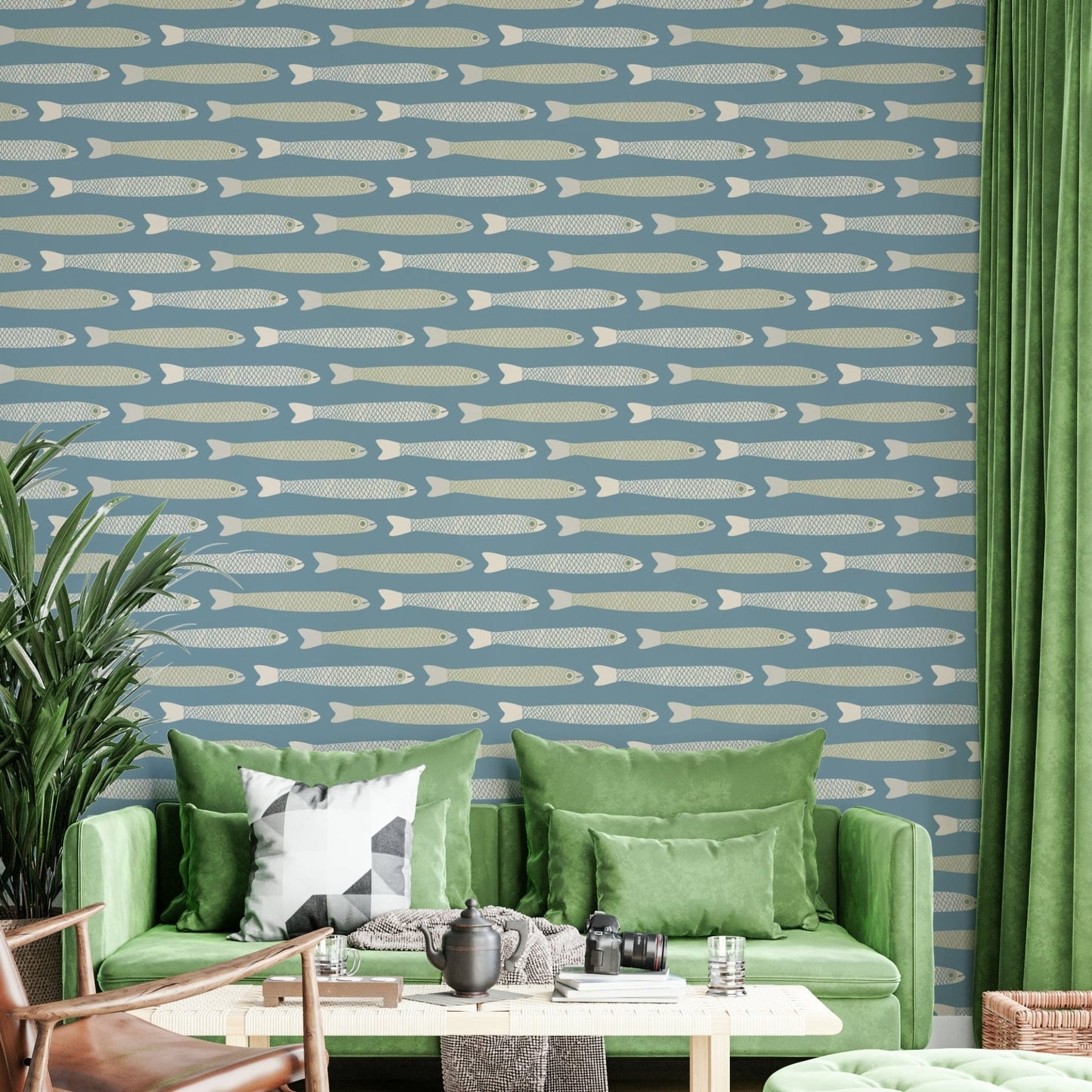 Vintage fish design for kitchen walls

