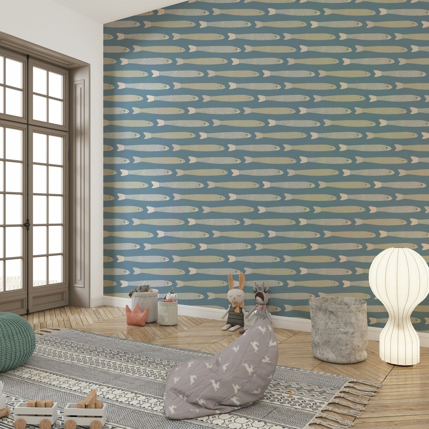 Retro fish pattern for quirky interiors


