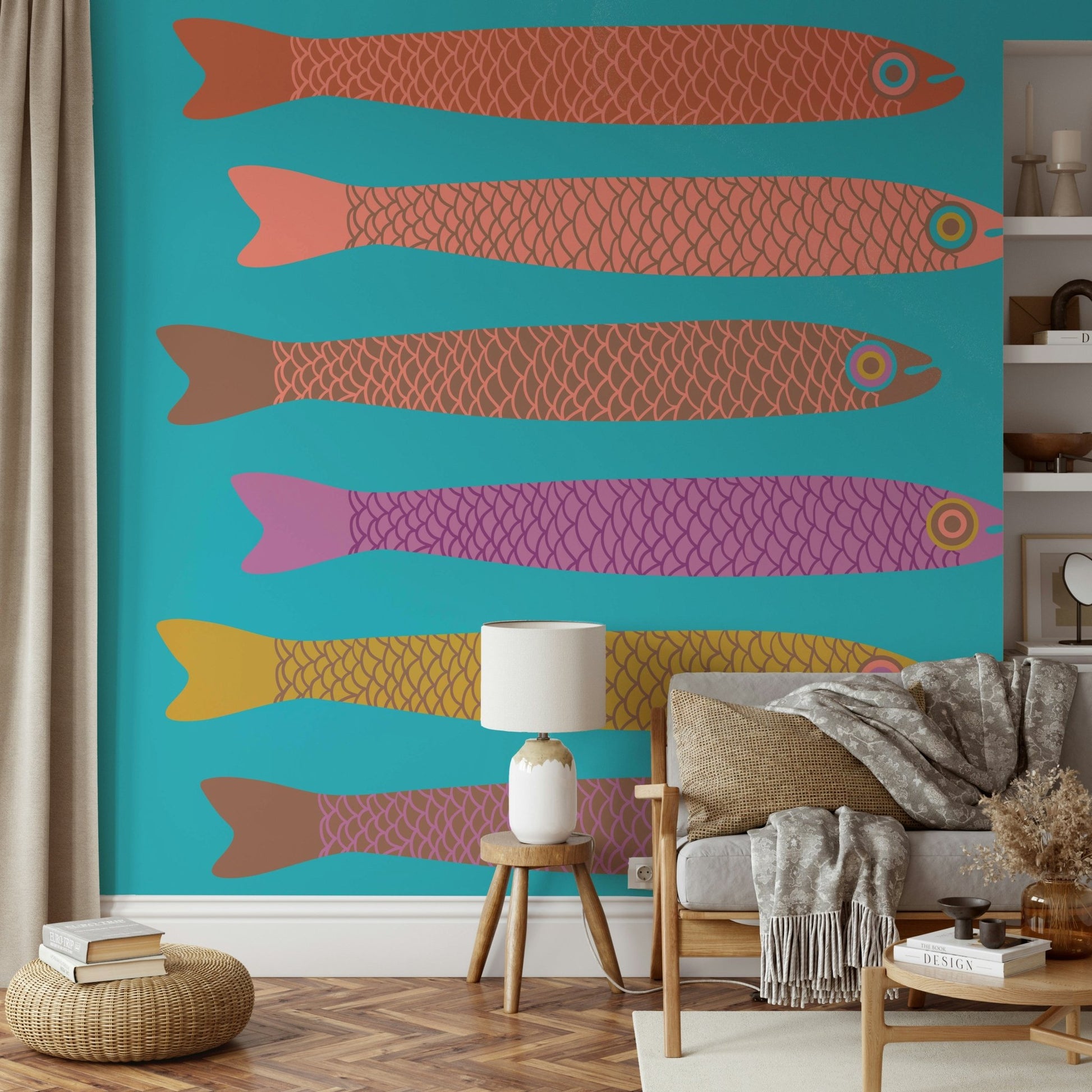 Mocha mousse brown fish design
